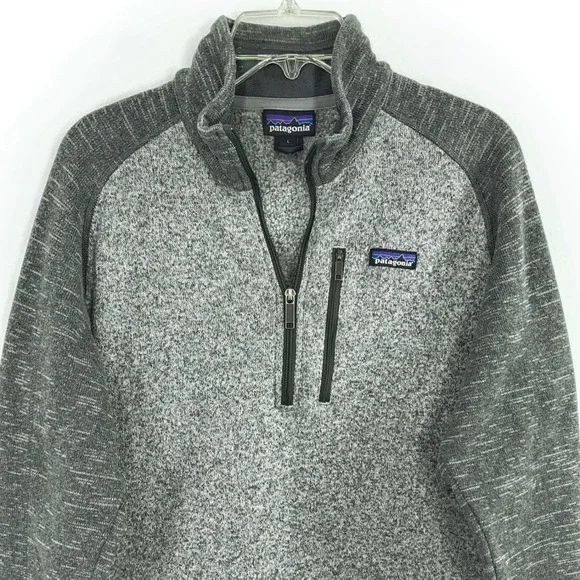 Patagonia Better Sweater 1/4 Zip Pullover Men's Large Gray Fleece Jacket - Picture 5 of 7